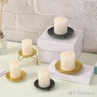 【hot】❒☍❣ Iron Holders Pillar Plate for Wedding Candlestick Holder Decoration