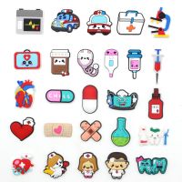 【LZ】 New 1pcs Cute doctor medical Shoe Charms Cartoon pills/Bandage DIY croc clogs Aceessories for Sandals Decorate kids Gifts jibz