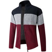 【YD】 and winter stand collar knitted cardigan loose mens warm sweater coat