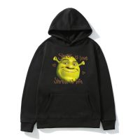 {Echoes Department Store}Shrek Is Love Life เสื้อกันหนาวหมวกพิมพ์ผู้ชายผู้หญิงถนนแฟชั่นเสื้อสำหรับฤดูใบไม้ร่วง/ฤดูหนาวใหม่ขนแกะกระเป๋าเสื้อกันหนาวคลุมด้วยผ้า