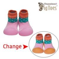 รองเท้าเด็กวัยหัดเดิน รองเท้าเด็กชาย รองเท้าเด็กผู้หญิง Bigtoes - Chameleon ลาย Stripe Dot รองเท้าเปลี่ยนสีได้ เมื่อโดนแสงแดด (UV)