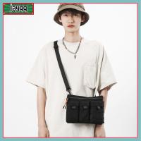 JAYQQ ลำลองแบบสบายๆ กระเป๋า Crossbody ไนลอนทำจากไนลอน มัลติฟังก์ชั่ กระเป๋าแบบสะพายไหล่ ของใหม่ จุได้มาก กระเป๋าใส่เครื่องมือ สำหรับผู้ชาย