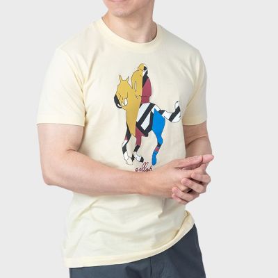 GALLOP : เสื้อยืดผ้าคอตตอนพิมพ์ลาย Graphic Tee รุ่น GT9126 สี light yellow - เหลือง / ราคาปกติ 790.- 816