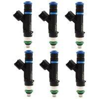 6PCS Fuel Injector Nozzle 53032701AA 0280158020 for Liberty for 3.7L, Black