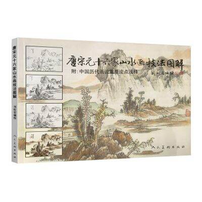 Tang, Song and Yuan  Landscape Painting Techniques book Chinese brush traditional drawing