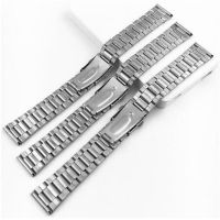 vfbgdhngh 12/14/16/18/20/22mm Stainless Steel Watchband Women Wrist Bracelet Men Silver Metal Watch Strap with Folding Clasp Watches Strap