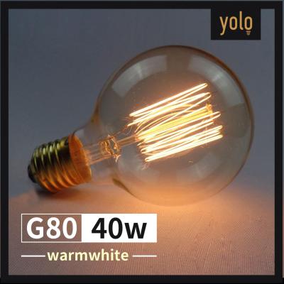 Yolo  G80หลอดไฟ สไตล์วินเทจ รุ่น หลอดไฟ 40W ไส้ classic ขั้วE27( Warmwhite )
