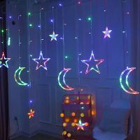 ZZOOI 220V EU Plug Fairy Curtains Lamp Christmas LED String Lights Decorations for Home RoomGarden Party Garland Outdoor Indoor Decor