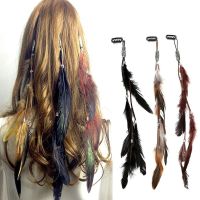 【CW】Indian Style Feather Hair Tassel Hair Piece Headdress Hair Ornaments BB Clip For Women Girl Hair Rope Ruebber Band