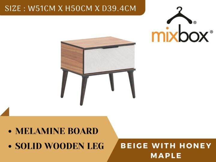Bed Side Table / Bed Side Table With One Storage Drawer / Small Side