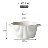 1.2L Houseware kitchen utensils porcelain soup bowl Bake Tableware ceramic bowl salad bowls plates for soup Utensils for kitchen