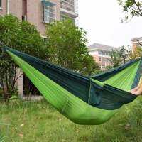 Outdoor parachute fabric double hammock corrugate flash Silk extra large hammock