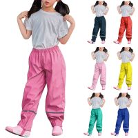 Waterproof Kids Pants Mud Children Thin Windproof Children’s Rain Dungarees Mud Trousers Waterproof Breathable For Girls Boys