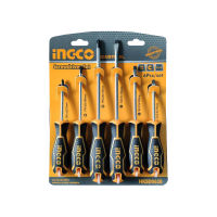 Ingco ชุดไขควง ปากแบน + ปากแฉก 6 ตัวชุด รุ่น HKSD0628 ( 6 pcs screwdriver set ) / ไขควงชุด