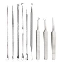 Black Dot Pimple Blackhead Remover Tool Needles for Squeezing Acne Tools Spoon for Face Cleaning Comedone Extractor Pore Cleaner Face Skin Care Tools