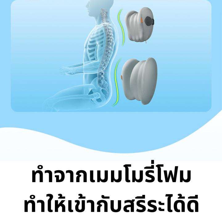 baseus-หมอนเมมโมรี่โฟมพยุงเอว-เบาะรองหลังเพื่อสุขภาพ-รองรับสรีระได้ดี-หมอนรองหลังรถยนต์-หมอนรองหลังขับรถ