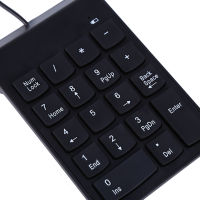 แผ่นตัวเลขขนาดเล็กสำหรับแผงตัวเลข USB Numpad 18กุญแจแป้นพิมพ์สำหรับโน็คบุคตั้งโต๊ะ PC Pro สำหรับผู้ใช้โน้ตบุ๊ค