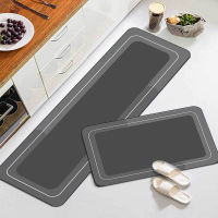 【cw】Long Kitchen Mat Crystal Velvet Area Rug Absorbent Kitchen Rugs Non-slip Floor Mat Entrance Doormat Combinated Cars