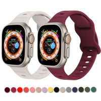 สายรัดสำหรับสายคาด Apple Watch อัลตร้า49มม. 45มม. 44มม. 40มม. 41มม. สร้อยข้อมือซิลิโคน I Watch Series 8 7 6 SE 5 4 3 38มม. 42มม.