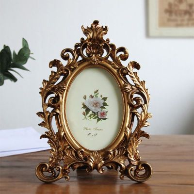 67810 Inch Europe Style Photo Frames Painting Carved Resin Frames For Tabletop Ornaments Retro Workmanship Picture Frames