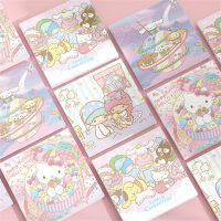 ยูสติล?ซานริโอ?50แผ่น/หนังสือ75X7 5มม. โน้ตกระดาษแปะ Kawaii Kuromi/mylody/kt ของขวัญนักเรียนสติ๊กเกอร์ตกแต่งผนัง