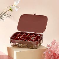 2 Layer Jewelry Storage Box Large Capacity Women Girl Jewelry Organizer Case with Dividers Storage Box For Earrings Necklace