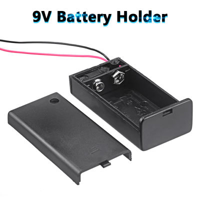 10Pcs 9V Power Battery 6f22 Battery Base 9V With Switch And Cover Square Battery Base With Red And Black Wire Battery