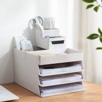 Stackable ABS Desk Office Organizer Bins Storage Holder Desktop Pencil Pen Makeup Free Combination Stationery Office Storage Box