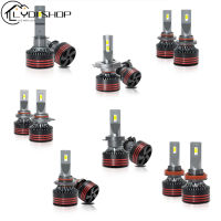 หลอดไฟไฟหน้ารถมอเตอร์ไซค์แบบ LED A3 1คู่10-32V 60W 6000LM 6000K หลอดไฟสำรอง IP68กันน้ำอุปกรณ์ตกแต่งรถยนต์