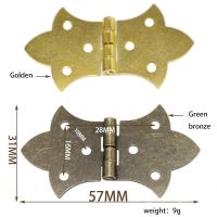 5 buah/Lot 31x57mm emas perunggu perak engsel Mini bentuk kupu-kupu kotak kayu engsel seng Aloi pintu kabinet laci Dekorasi