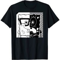 [HOT] HOT ITEM!!Family Tee Couple Tee SpongeBob SquarePants Superfly black and white t-shirt Adult Men Clothing Tops for men