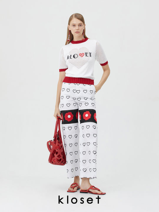 kloset-the-poppy-love-pants-ps22-p005-กางเกงขายาว-กางเกงผ้าปักลาย-กางเกงผู้หญิง-กางเกงแฟชั่น