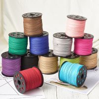 【YD】 3mm Glitter Flat Faux Suede Braided Cord Korean Beading Jewelry String Rope Making 100yards/Roll