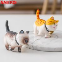 NAIERDI Kenop Lemari Kartun Kucing Pegangan Furnitur Resin Kreatif Pegangan Laci Kamar Anak-anak untuk Perangkat Keras Pegangan Kabinet Warna-warni