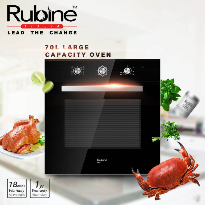 Rubine 8 Functions Builtin Oven 70L RBOLAVA70SS Lazada
