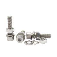 2 pcs M12 Allen ถ้วยหัวสกรู knurled nut ชุด hex socket แบนเครื่องซักผ้าสปริง pad สกรูผสมสแตนเลส 20 มม. - 150 มม. L-Zkeir