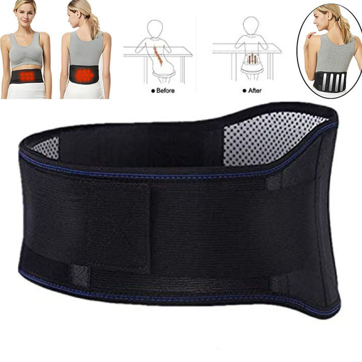 Heating Magnetic Therapy Back Brace Support Belt for Men Women, for ...