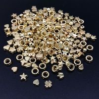 100Pcs about 6mm Star Love Heart Gold Color Silver Color Loose Spacer CCB Acrylic Beads Jewelry Making Finding Charm Beads