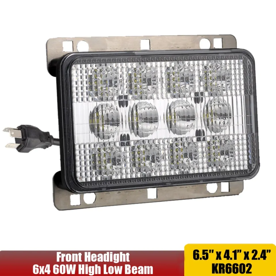 2Pcs 6x4 LED Headlight Front Hood Light AL152328 for John Deere