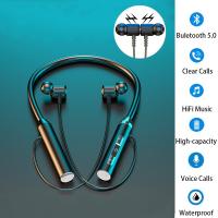 Bluetooth 5.0 Wireless Earphones Neckband Magnetic Sport Running Earbuds With Mic Headphones For iPhone Xiaomi 12D Music Headset Over The Ear Headphon