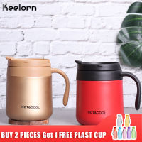 Keelorn 500ML Coffee Thermos Cup Thermocup Stainless Steel vacuum flasks Thermoses Sealed Thermo mug for Car My Water Bottle