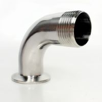 ¤ 1/2- 2 (DN15-DN50) BSP Male Threaded Pipe Fitting 90 Degree Elbow 1.5 Tri Clamp 50.5mm Ferrule