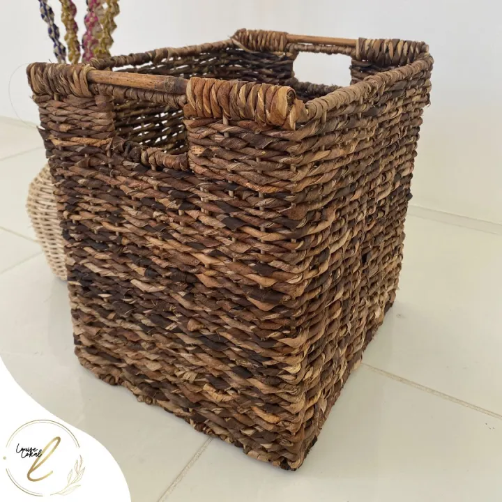 MAGAZINE / NATIVE ORGANIZER DARK / utility basket/ storage bin Native