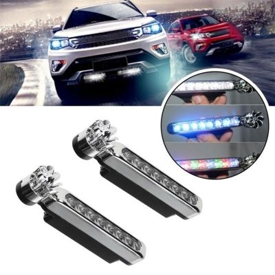 wind powered 8 led super bright drl daytime running โคมไฟตัดหมอกสําหรับติดรถยนต์ 5211059❁▦▥