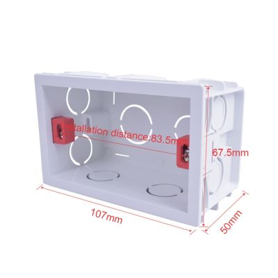 ”【；【-= Retardant Internal Mounting Box Back Cassette Replacement For 118Mmx72mm Standard Wall Switch And Socket