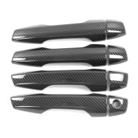 Car Carbon Fiber ABS Door Handle Cover Trim Fit for Mitsubishi Xpander 2022 2023