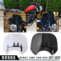 ☊กระจกบังลมสำหรับ Honda Rebel CMX 300 500 2017 2018 2019 2020 2021กระจกบังลมแผ่นเบนทางลมอุปกรณ์เสริม17 18 19 20