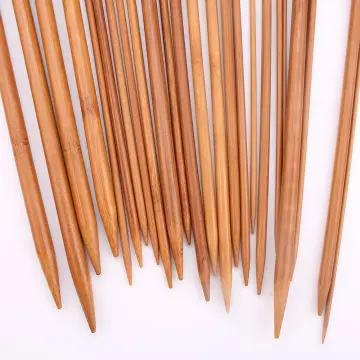 Pair 3mm - 10mm Bamboo knitting stick Knitting Needles Pointed Carbonized  Wooden Single--25cm/35 length