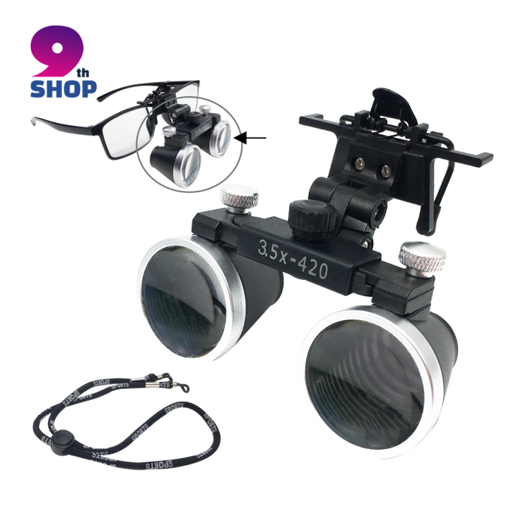 2.5X 3.5X Clip Dental Loupes Binocular Magnifier for Glasses Dental