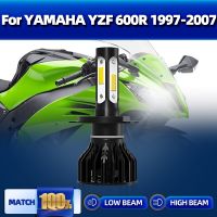 ☽ชุดละ1ชิ้นไฟ LED H4หลอดไฟมอเตอร์ไซค์12V 6000K ไฟแต่งมอเตอร์ไซค์สำหรับ YAMAHA YZF 600R 1997-2002 2003 2004 2005 2007 2006